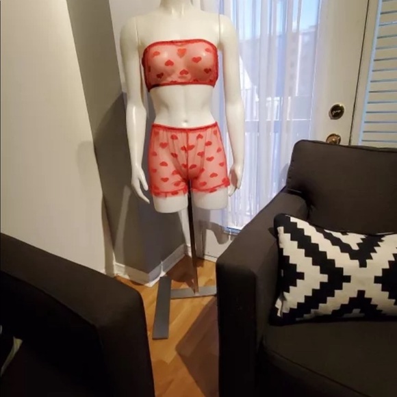 2pcs Red Sheer Set - Picture 2 of 9